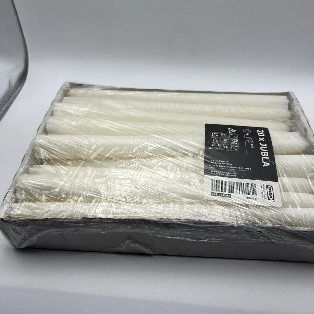 IKEA JUBLA Unscented Chandelier Candle White 20 Pack 9